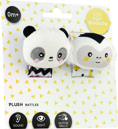 Picture of Tm Toys Gagagu Pluszowe grzechotki z rzepem mapka i panda 0m+