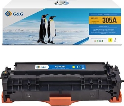 Изображение Toner G&G G&G kompatybilny toner z CE412A, yellow, 2600s, NT-PH305Y(CE412A), HP 305A, dla HP Color LaserJet Pro M375NW, Pro M475DN, M451dn,