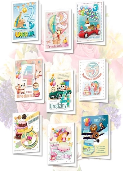 Picture of Top Graphic Karnet B6 z naklejkami holog. Urodziny MIX (10szt)