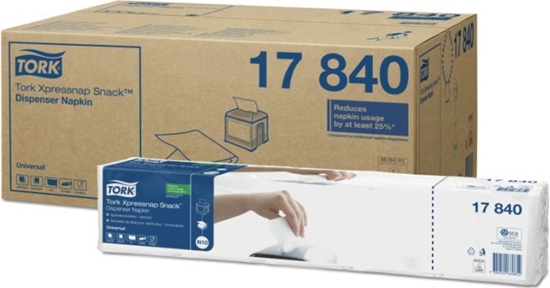Picture of Tork Tork Xpressnap Snack - Serwetki dyspenserowe, 1-warstwowe, universal - Biae