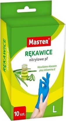 Attēls no Uni RKAWICE NITRYLOWE MASTER ALOES ROZMIAR M OP. 10 SZT