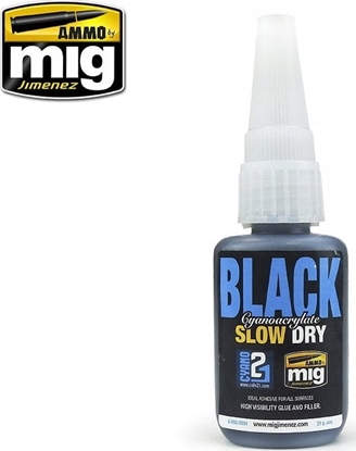 Picture of Vallejo Ammo: Black Slow Dry Cyanoacrylate (21 g)