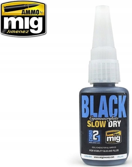 Picture of Vallejo Ammo: Black Slow Dry Cyanoacrylate (21 g)