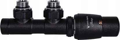 Picture of Varioterm Zestaw grzejnikowy Twins prawy Czarny strukturalny