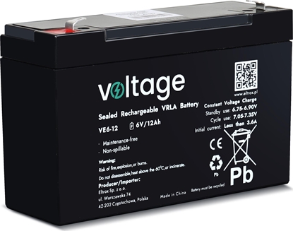 Picture of voltage Akumulator AGM Voltage 6V 12Ah VE6-12