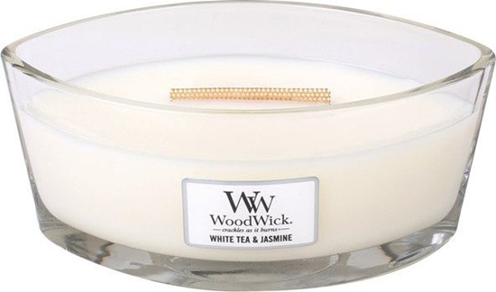 Изображение WoodWick wieca zapachowa White Tea & Jasmine Elipsa 453,6g (76062E)