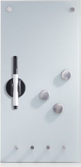 Изображение Zeller Szklana tablica do notatek z haczykami, 20x40cm, kol. biay