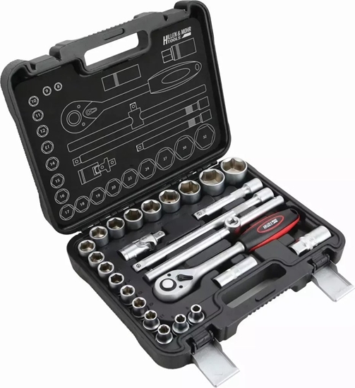 Picture of Zestaw narzdzi Dedra ZESTAW KLUCZY NASADOWYCH HILLEN&AMP;MOHR 17K025A 25SZT 18X1/2&QUOT;