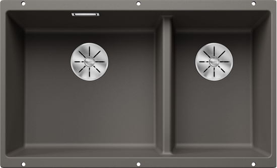 Изображение Zlewozmywak Blanco Komora podwieszana SUBLINE 430/270-U Silgranit wulkaniczny szary, lewa, InFino