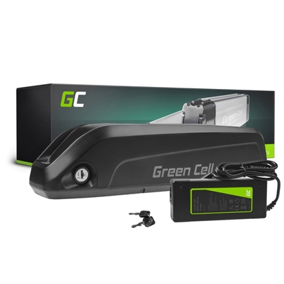 Picture of Rower elektryczny Green Cell Green Cell - Bateria do roweru elektrycznego E-Bike z adowark 36V 10.4Ah 374Wh Li-Ion 5.5x2.1mm
