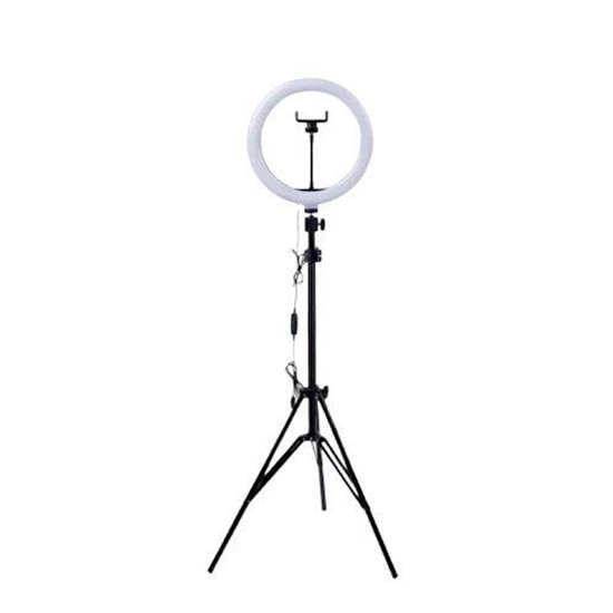 Изображение Riff HX360 36cm LED gaismas gredzens 13W ar viedtālruņa turētāju + tālvadības pults + triskājis 2.1m