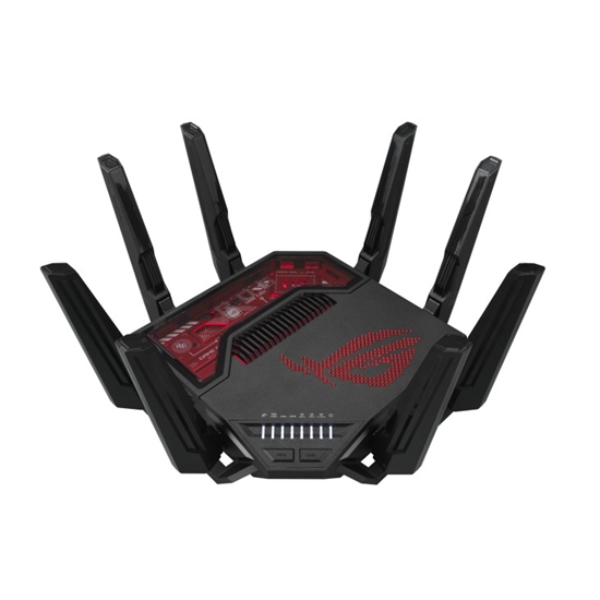 Picture of Wireless Router|ASUS|Wireless Router|19000 Mbps|Wi-Fi 6|Wi-Fi 7|IEEE 802.11a|IEEE 802.11b|IEEE 802.11g|IEEE 802.11n|IEEE 802.11ac|IEEE 802.11ax|USB 2.0|USB 3.2|1x10/100/1000M|1x2.5GbE|1x10GbE|Number of antennas 8|GT-BE19000