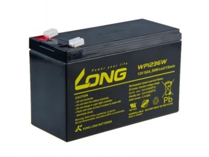 Attēls no LONG 12V 9AH LEAD-ACID BATTERY HIGHRATE F2 (WP1236W)