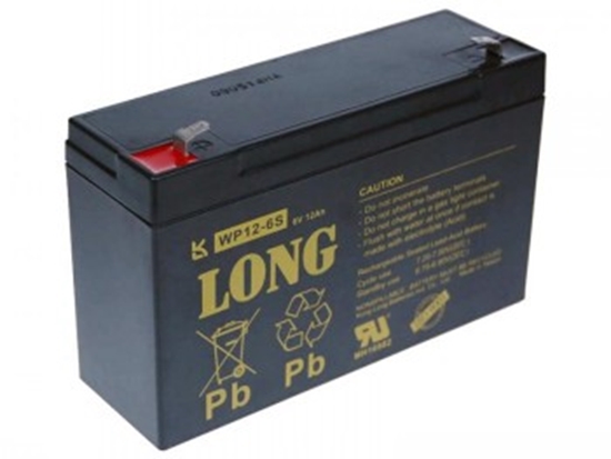 Picture of LONG 6V 12AH LEAD-ACID BATTERY F1 (WP12-6S)