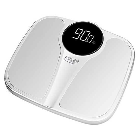 Изображение Adler | Bathroom Scale | AD 8172w | Maximum weight (capacity) 180 kg | Accuracy 100 g | Body Mass Index (BMI) measuring | White