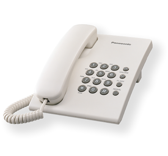 Изображение Panasonic Corded KX-TS500FX 475 g, 150 x 200 x 96 mm, White