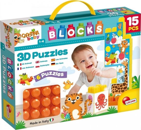 Изображение Lisciani Klocki z obrazkami 15 elementów Carotina Baby