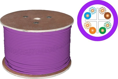 Attēls no Alantec Kabel U/UTP kat.6 LSOH 4x2x23AWG B2ca 500m (FIOLETOWA powoka) 25 lat gwarancji, badanie jakoci laboratorium INTERTEK (USA) ALANTEC - ALANTEC