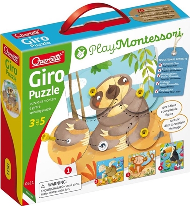 Attēls no Quercetti Montessori Puzzle zwierzce Giro 0611
