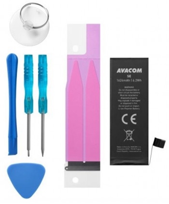 Attēls no AVACOM BATTERY FOR APPLE IPHONE SE, LI-ION 3,82V 1624MAH (REPLACEMENT 616-00106)