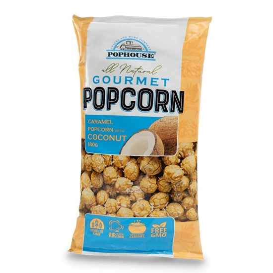 Picture of Popkorns POPHOUSE, karameļu ar kokosriekstu skaidiņām, 180g