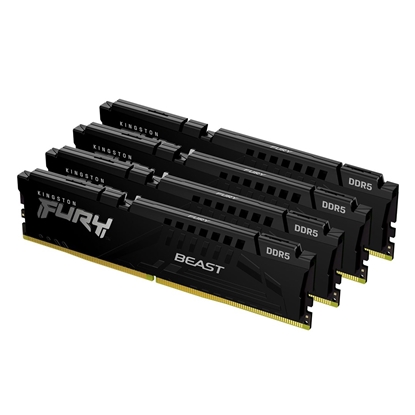 Изображение Kingston Technology FURY Beast 128GB 5600MT/s DDR5 CL40 DIMM (Kit of 4) Black XMP