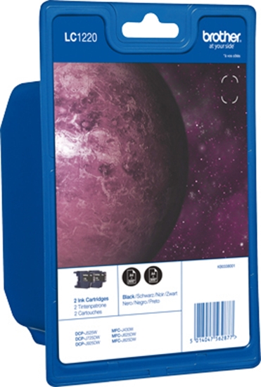 Изображение Brother LC1220BKBP2 ink cartridge 2 pc(s) Original Black