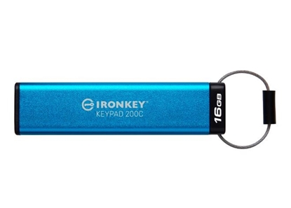 Picture of Kingston USB-Stick  16GB Kingston IronKey Keypad 200C AES-256 USB-C retail