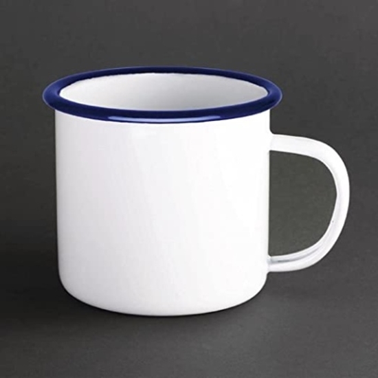 Picture of Ecost customer return Olympia Enamelled cups, whiteblue, 35 cl, pack of 6