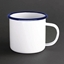 Picture of Ecost customer return Olympia Enamelled cups, whiteblue, 35 cl, pack of 6