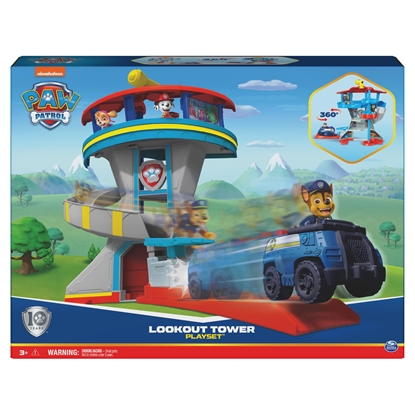 Picture of PAW Patrol Lookout Tower Playset with Toy Car Launcher, 2 Chase Action Figures, Chase’s Police Cruiser and Accessories, Kids Toys for Ages 3 and up