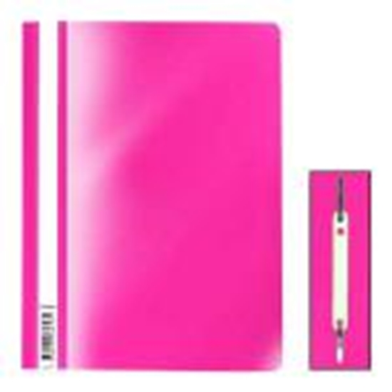 Picture of *Ātršuvējs A4 neon rozā ar caurspīdīgu vāku