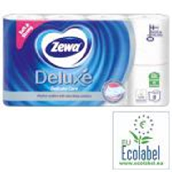 Picture of *Tualetes papīrs ZEWA Deluxe Delicate Care 3 kārtu,  8 ruļļi