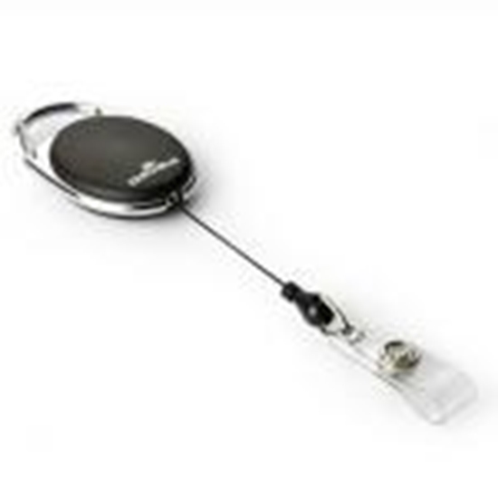 Picture of *Turētājs personas kartei izvelkams ar klipsi,  melns DURABL