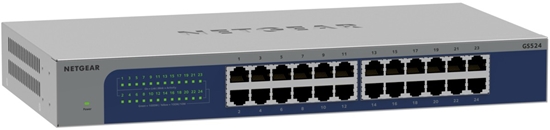 Picture of Netgear GS524-300EUS tīkla pārslēgs Nepārvaldīts Gigabit Ethernet (10/100/1000) Pelēks