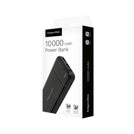 Picture of 10 000 mAh Lādētājs-akumulators (Power Bank) : 2x USB-A : USB-C : micro USB : LED indikators : 206g
