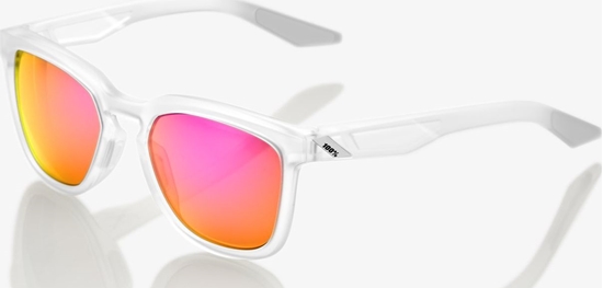 Изображение 100% Okulary Hudson Matte Translucent Crystal Clear Purple Multilayer Mirror Lens