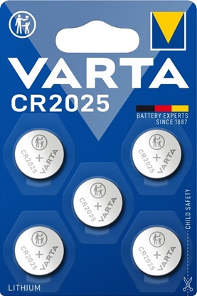 Attēls no 10x5 Varta electronic CR 2025 Lith. Coin Battery 06025 101 415