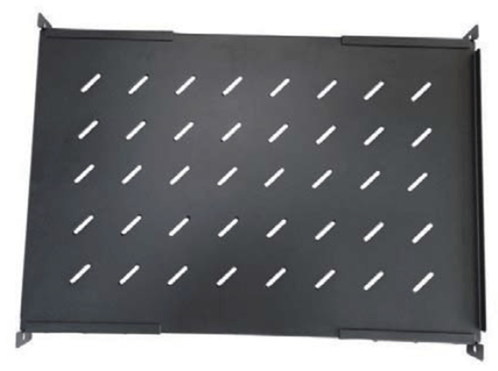 Picture of 1U plaukts 350mm / 200-500mm maināms dziļums ar stiprinājumiem priekšpusē un aizmugurē