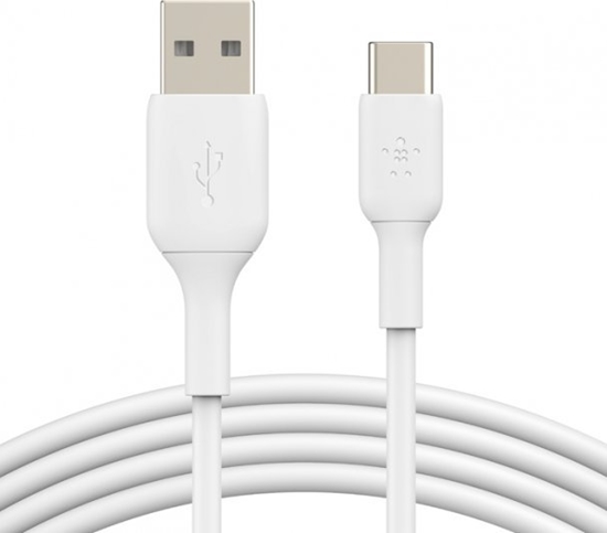 Picture of 1x2 Belkin USB-C/USB-A PVC Cable 1m, 2Pack white  CAB001bt1MWH2PK