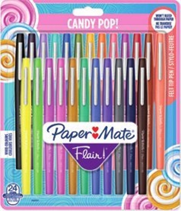Изображение 1x24 Paper Mate Felt Tip Pen Flair Candy Pop M 1,0 mm