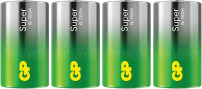 Attēls no 1x4 GP Super Alkaline 1,5V D Mono LR20