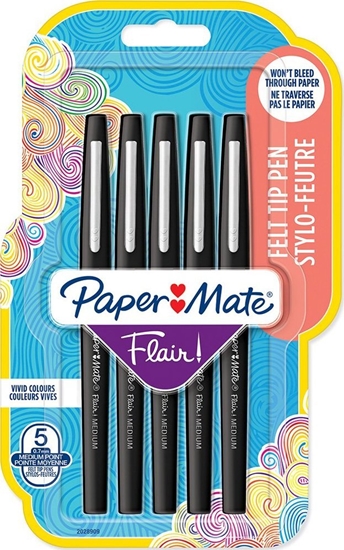 Picture of 1x5 Paper Mate Flair Felt Tip Pen  M 0,7 mm black