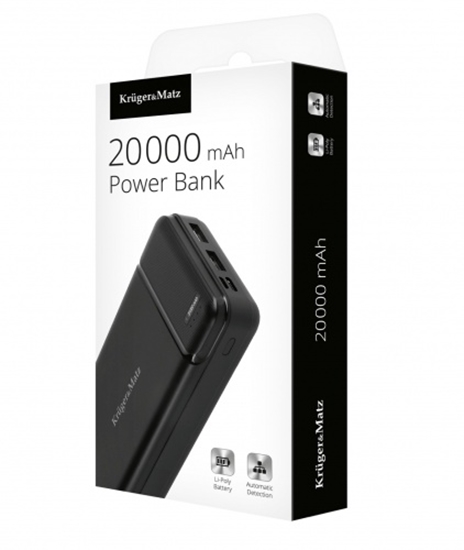 Picture of 20 000 mAh Lādētājs - Akumulators | Power Bank | USB-C, Micro USB, 2xUSB-A