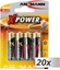 Изображение 20x4 Ansmann Alkaline Mignon AA LR 6 X-Power
