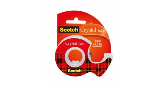 Picture of 3M Scotch Crystal caurspīdīga līmlente 19 mm x 7,5 ar turētāju