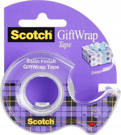 Picture of 3M Tama klejca SCOTCH® Gift Wrap, niewidoczna, do pakowania, na podajniku, 19mmx6m