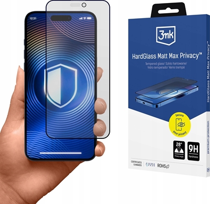 Attēls no 3MK 3MK HardGlass Matt Max Privacy iPhone 15 /16