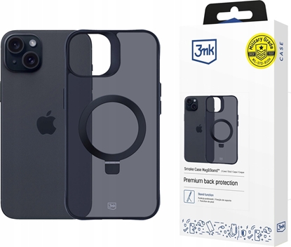 Picture of 3MK 3MK Smoke Case iPhone 15 Magsafe & Stand