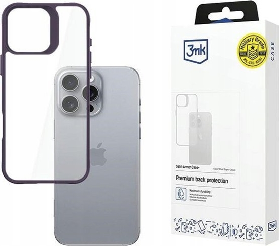 Изображение 3MK Apple iPhone 16 Pro Max - 3mk Satin Armor Case+ Purple